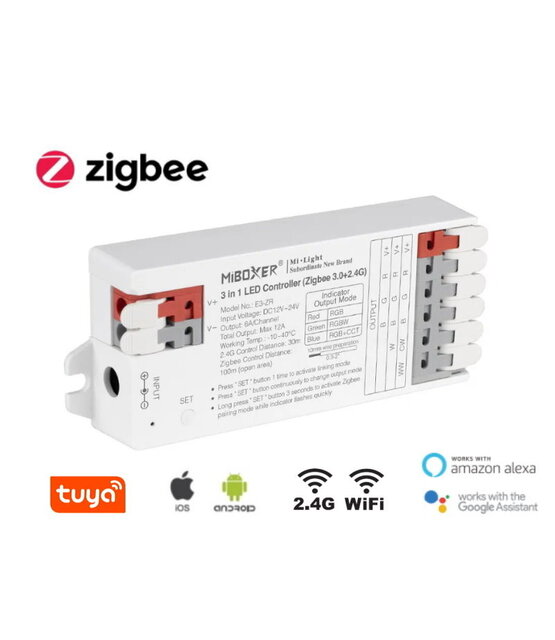 Professionele TUYA + WIFI + 2,4ghz 3 in 1 LED controller E3-WR