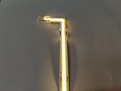 Doorverlichte 24 volt COB LED Strip - 90 graden transparante hoek connector T.B.V. 3000K warm witte COB LED Strips - IP20