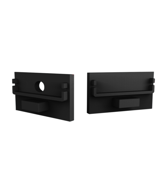 Eindkap met kabeldoorvoer - XL304ZWART