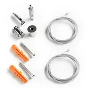 Wit kabel ophangsysteem voor LED profiel, 318ALU, 318WIT, 318ZWART,XL304ALU, XL306ALU, XL306WIT, XL08ZWART, XL340ALU, XL340WIT, XL340ZWART- kabels voor LED profiel - WIT