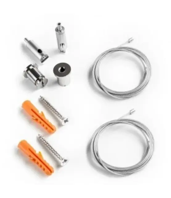 Wit kabel ophangsysteem voor LED profiel, 318ALU, 318WIT, 318ZWART,XL304ALU, XL306ALU, XL306WIT, XL08ZWART, XL340ALU, XL340WIT, XL340ZWART- kabels voor LED profiel - WIT