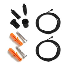 Zwart kabel ophangsysteem voor LED profiel, 318ALU, 18WIT, 318ZWART,XL304ALU, XL306ALU, XL306WIT, XL08ZWART, XL340ALU, XL340WIT, XL340ZWART- kabels voor LED profiel - ZWART