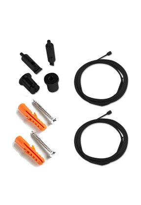 Zwart kabel ophangsysteem voor LED profiel, 318ALU, 18WIT, 318ZWART,XL304ALU, XL306ALU, XL306WIT, XL08ZWART, XL340ALU, XL340WIT, XL340ZWART- kabels voor LED profiel - ZWART