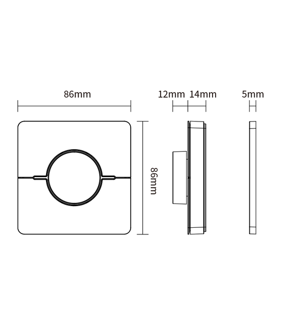 Dual white wanddimmer - Draadloos - Miboxer K0S-WIT