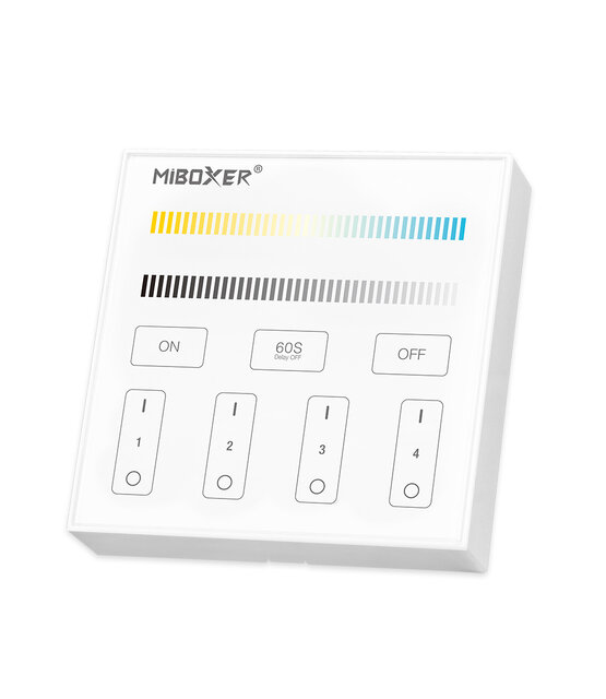 Dual white LED  wanddimmer - Draadloos - Miboxer B2 wandpaneel