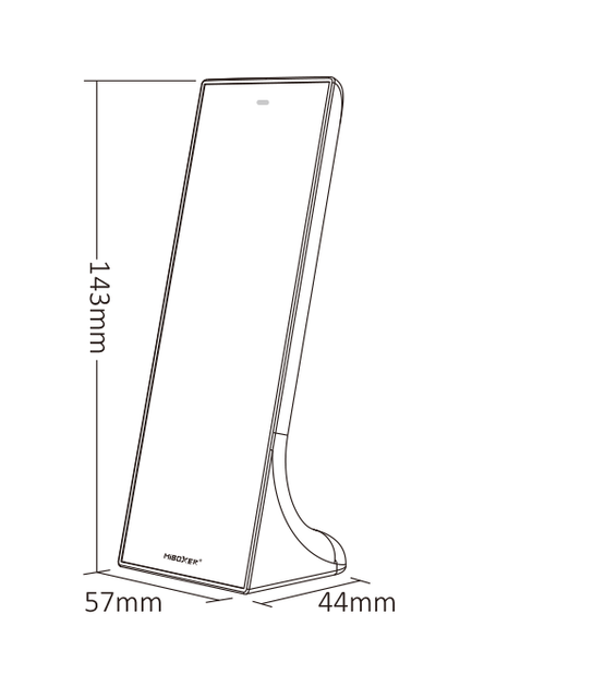 Design LED afstandsbediening tafelmodel + Zwarte wandhouder voor ieder type LED – 3 zones – Miboxer Y3