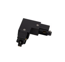 1-FASE rail L connector - links - zwart