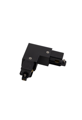 1-FASE rail L connector - rechts - zwart