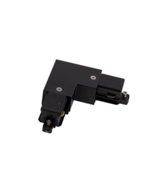 1-FASE rail L connector - rechts - zwart