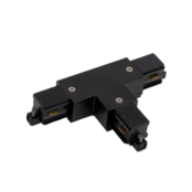 1-FASE rail T connector - links - zwart