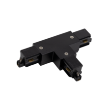 1-FASE rail T connector - links - zwart