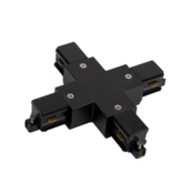 1-FASE rail X connector - zwart