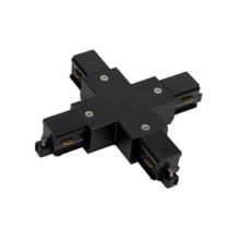 1-FASE rail X connector - zwart