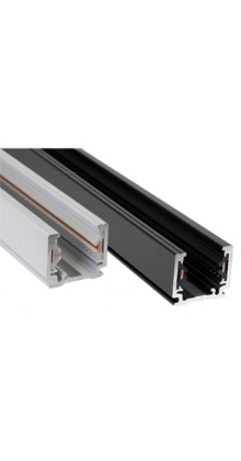 1-fase track rail - 1 meter - wit