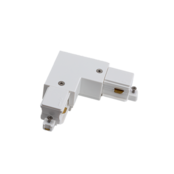 1-FASE rail L connector - rechts - wit