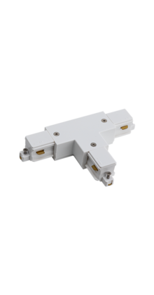 1-FASE rail T connector - rechts - wit