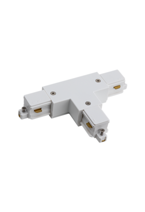 1-FASE rail T connector - rechts - wit