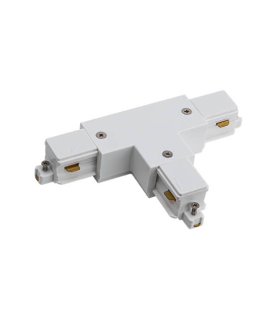 1-FASE rail T connector - links - wit