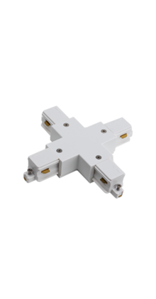 1-FASE rail X connector - wit