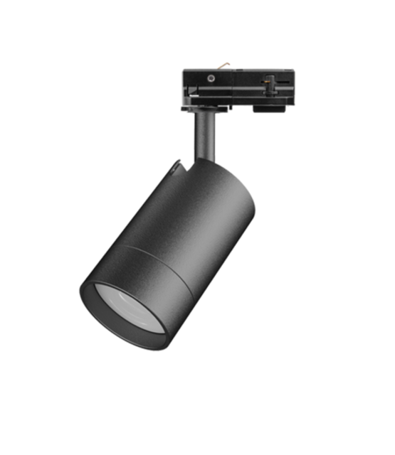 LED trackspot 1-FASE RAIL zwart - TUBULO