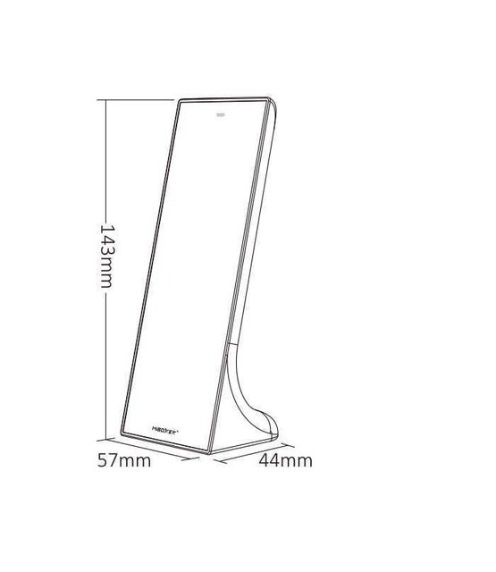 Design LED afstandsbediening tafelmodel + Zwarte wandhouder voor enkel kleurige LED – 3 zones – Miboxer Y1