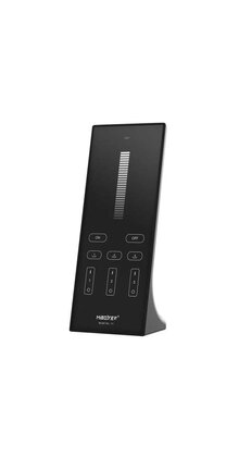 Design LED afstandsbediening tafelmodel + Zwarte wandhouder voor enkel kleurige LED – 3 zones – Miboxer Y1