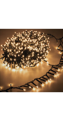 Cluster Kerstverlichting - extra warm wit - 20 meter – 1000 LED