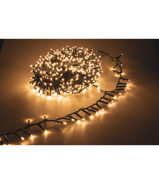 Cluster Kerstverlichting - extra warm wit - 30 meter – 1500 LED
