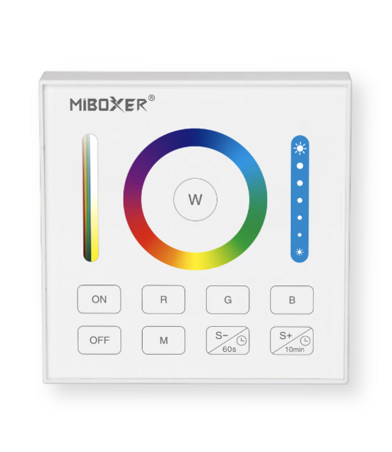 LED wanddimmer draadloos RGB/RGBW/RGBWW/RGBCCT - Wit B0 Miboxer