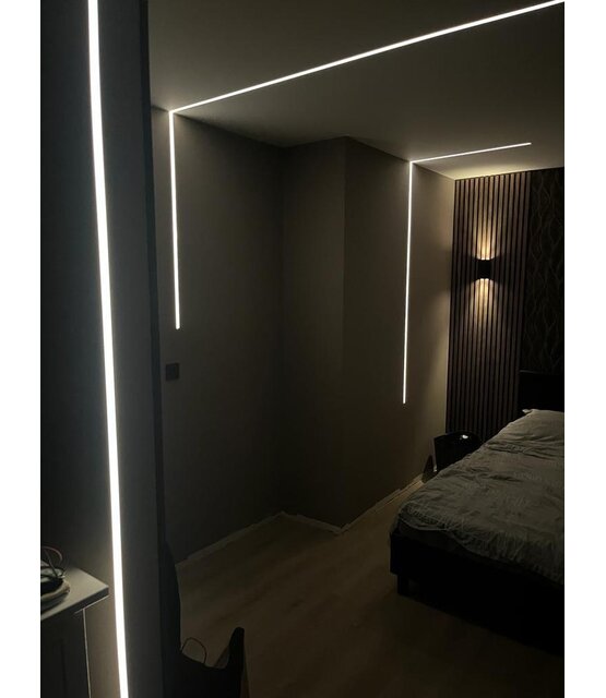 LED gipsplaat profiel inclusief opaal klikafdekking 50,14mm x 14,09mm - GIPS300
