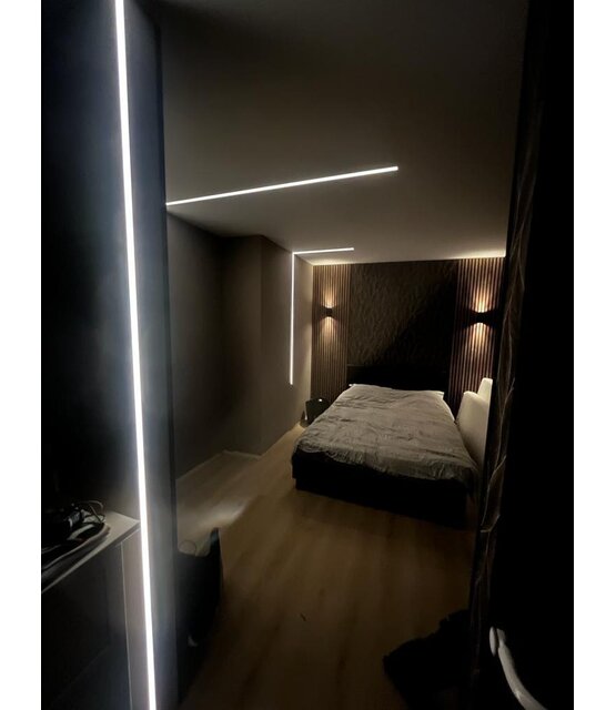 LED gipsplaat profiel inclusief opaal klikafdekking 50,14mm x 14,09mm - GIPS300