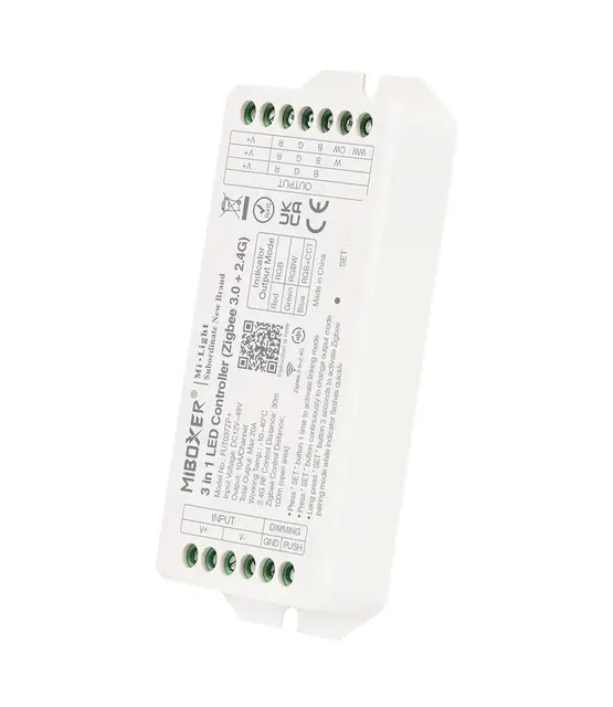 Zigbee LED controller 3 in 1 - voor RGB/RGBW/RGBWW/RGBCCT LED strips 12-24-48v - FUT037ZP+