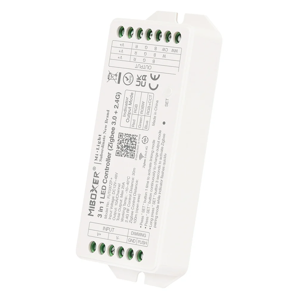 icasa 4 in 1 Zigbee 3.0 LED controller | Dimmer | 12-24V |Dim, CCT, RGB
