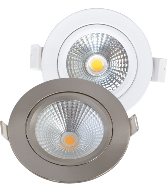 ZIGBEE RGBCCT LED inbouwspot RVS - kantelbaar - 5W RGBCCT - Gatmaat 75mm - IP65