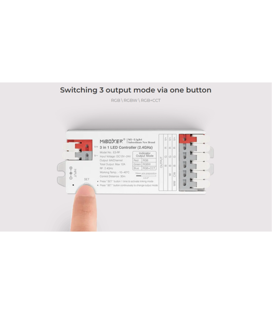 Professionele 2,4ghz 3 in 1 TUYA LED controller - E3-RF - AANBIEDING