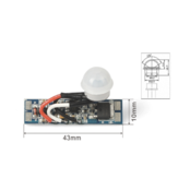 Instelbare LED profiel PIR sensor instelbaar -12V 30W / 24V 60W SPIR002T