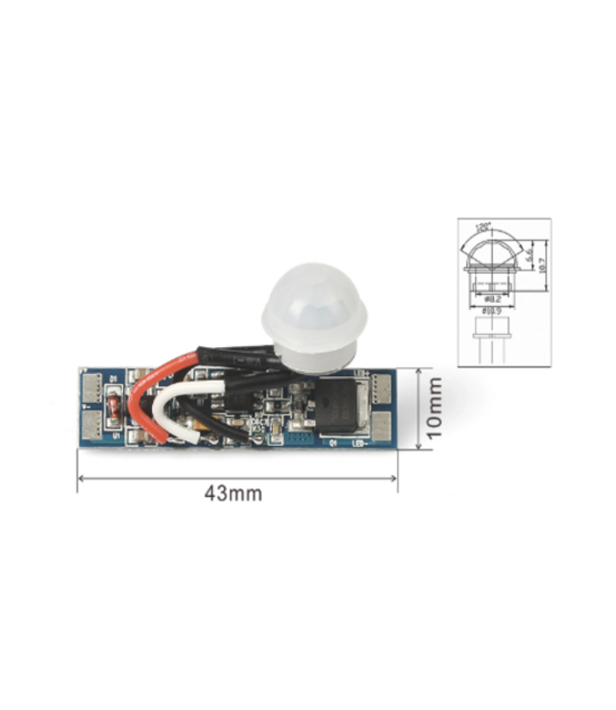 Instelbare LED profiel PIR sensor instelbaar -12V 30W / 24V 60W SPIR002T