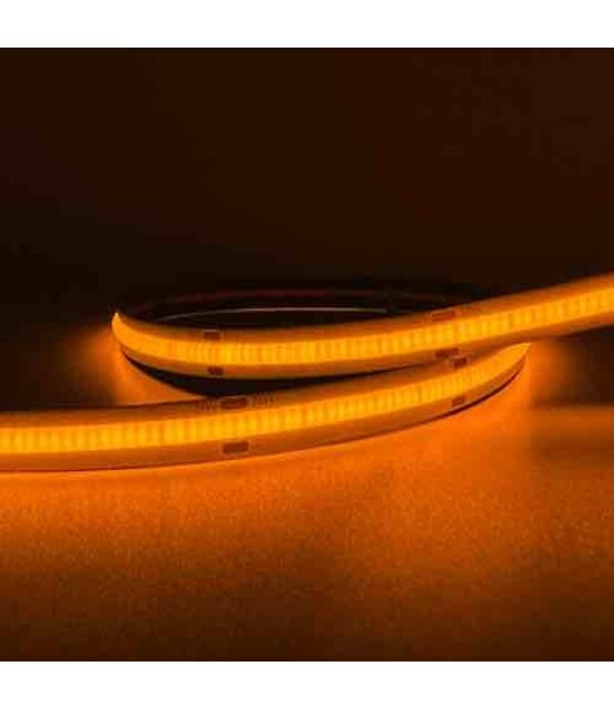PRO COB LED strip Oranje 8W 1050LM 480 LED’s p/m 24VDC IP20 - 5 meter