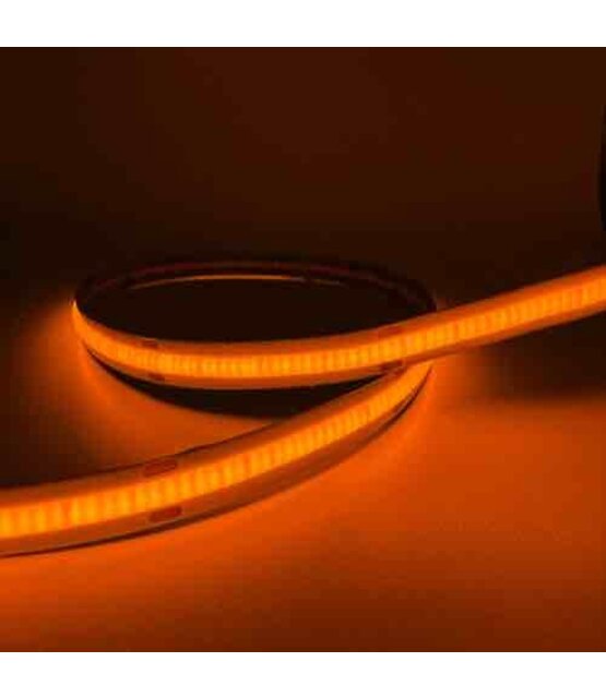 PRO COB LED strip Oranje 8W 1050LM 480 LED’s p/m 24VDC IP20 - 5 meter