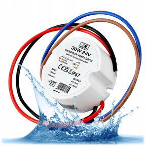 Wandcontactdoos Mini LED voeding 30 watt 24 volt 1,25 Ampère – IP67 waterdicht – AF3024Y