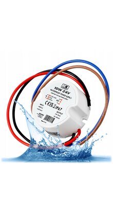 Wandcontactdoos Mini LED voeding 10 watt 24 volt 0,25 Ampère – IP67 waterdicht – AF1024Y