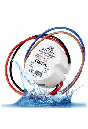 Wandcontactdoos Mini LED voeding 10 watt 24 volt 0,25 Ampère – IP67 waterdicht – AF1024Y