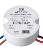 Wandcontactdoos Mini LED voeding 30 watt 12 volt 2,5 Ampère – IP67 waterdicht – AF3012Y