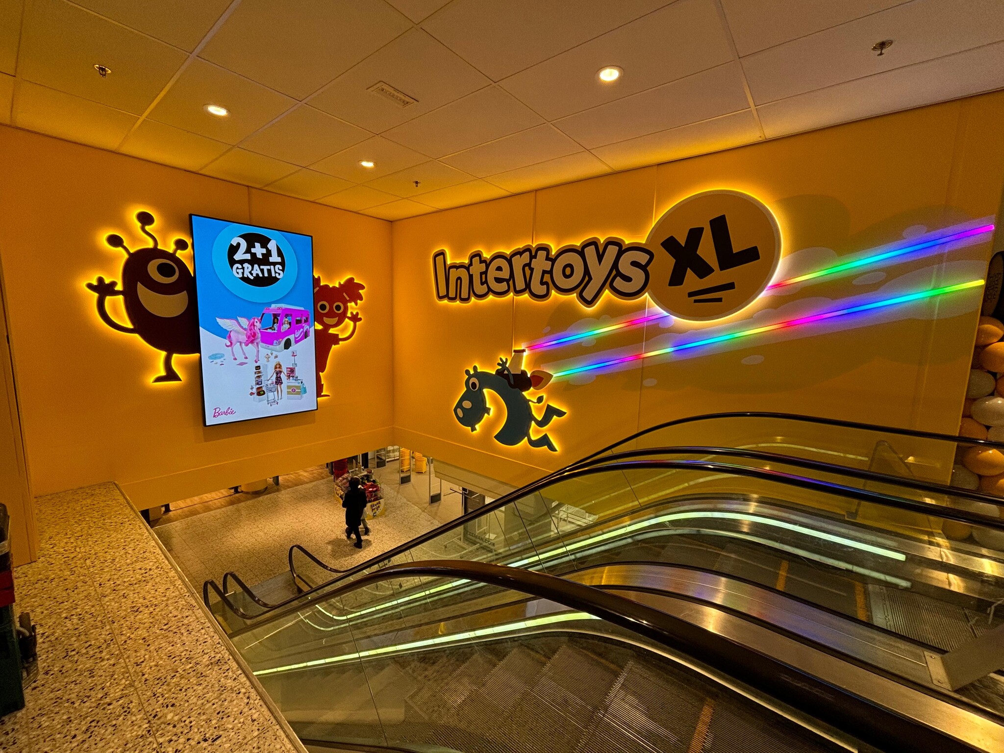 Digiled verlichting bij winkels