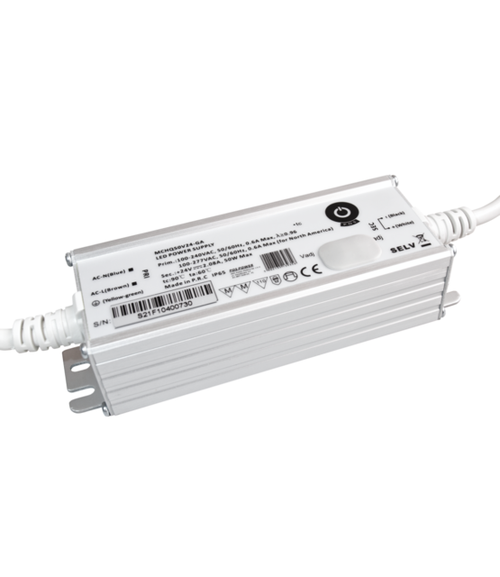 LED voeding 60 watt 24 volt 2,5 Ampère – IP67 waterdicht – MCHQ60V24-GE