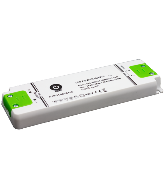 Ultra vlakke LED voeding 150 watt 24 volt 6.25 ampere - IP20 - compact - FTPC150V24-C - NON DIM