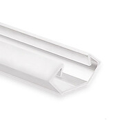 Wit LED hoekprofiel met opaal klikafdekking 25,45mm x 11,25mm - C23.2WIT