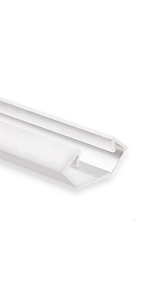 Wit LED hoekprofiel met opaal klikafdekking 25,45mm x 11,25mm - C23.2WIT