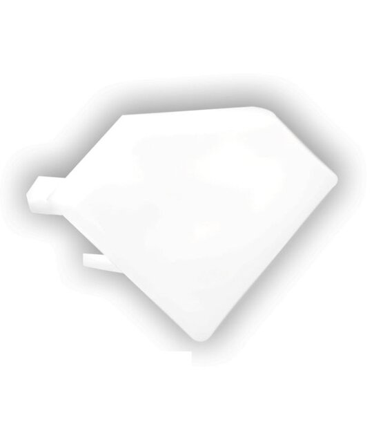 Eindkap zonder kabeldoorvoer - C23.2WIT