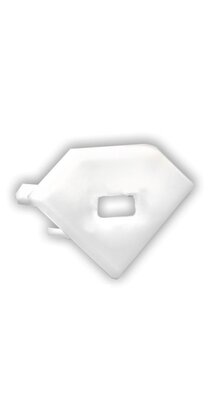 Eindkap met kabeldoorvoer - C23.2WIT